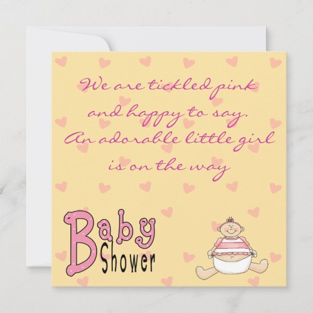 Einladungen mit gekacheltem Rosa-Duschkopf (Vorderseite)