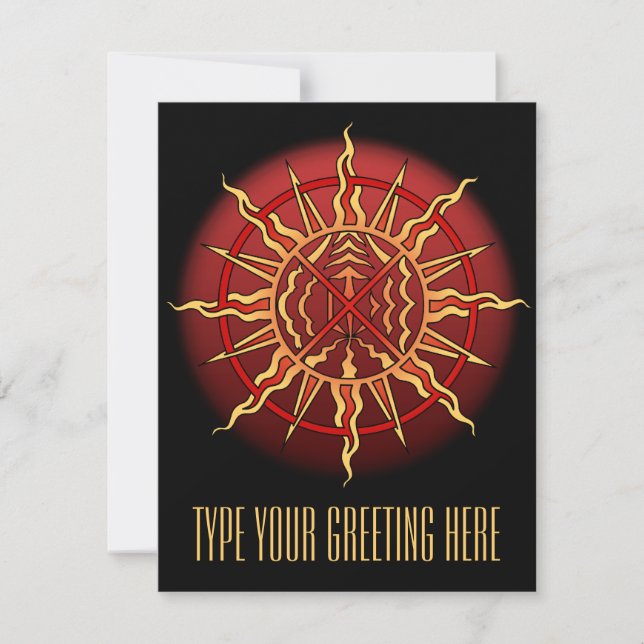 Einladungen Personalisierte Native Spirit Card (Vorderseite)