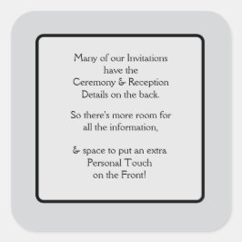 Einladungen Quadratischer Aufkleber