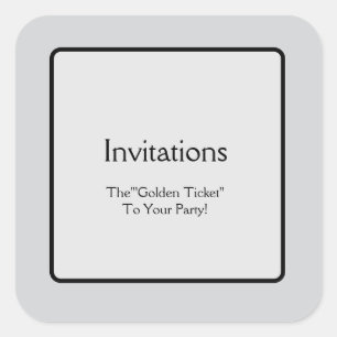 Einladungen Quadratischer Aufkleber