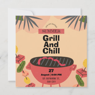 Einladungen und Ankündigungen für Grill und Chill