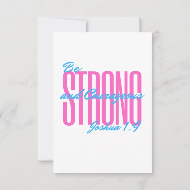 Einladungen und Ankündigungen Joshua 1:9 (Vorderseite)