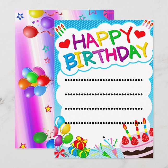 Einladungen und Annocements for all your events (Vorne/Hinten)