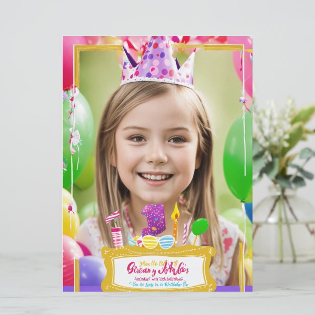 Einladungen und Schreibwaren > > Geburtstagskord (Stehend Vorderseite)