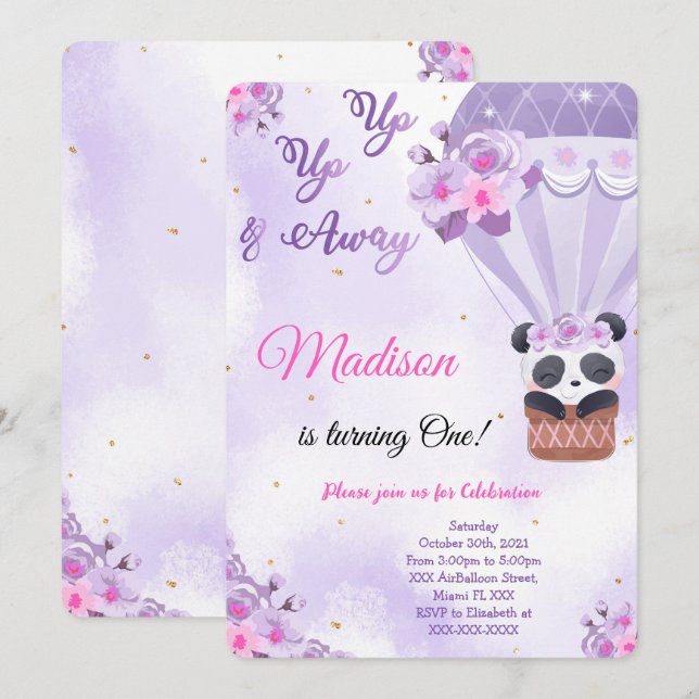 Einladungen von Air Ballon (Vorne/Hinten)