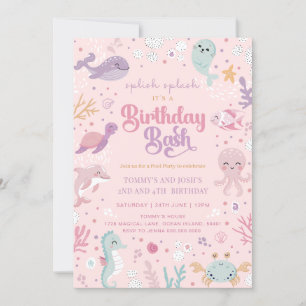 Einladungen von Ocean Animal zum Geburtstag. Gemei