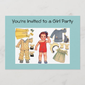 Einladungen zu Baby Doll Paper Doll