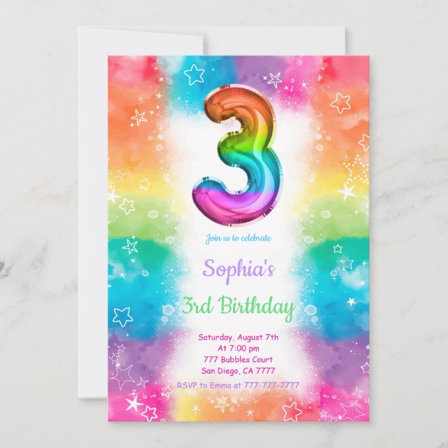 Einladungen zu Ballons (Vorderseite)