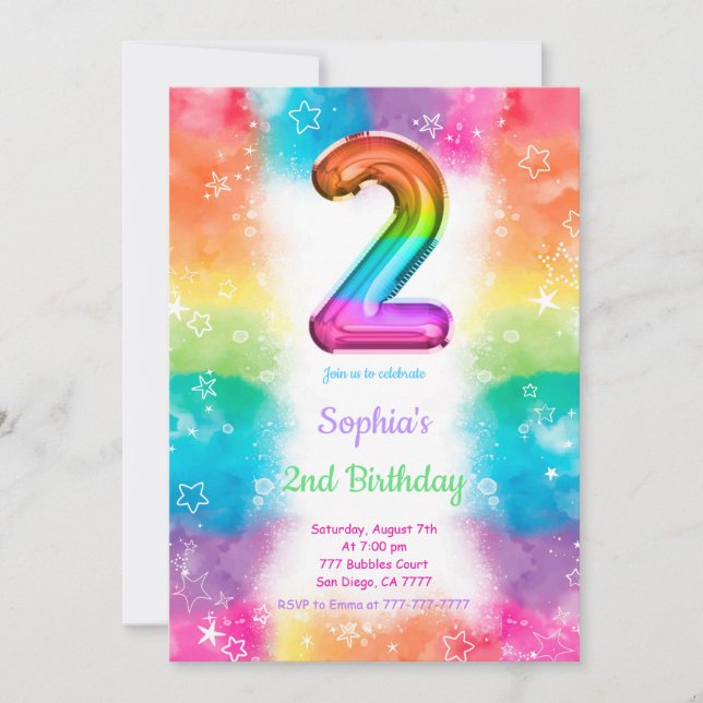 Einladungen zu Ballons (Vorderseite)