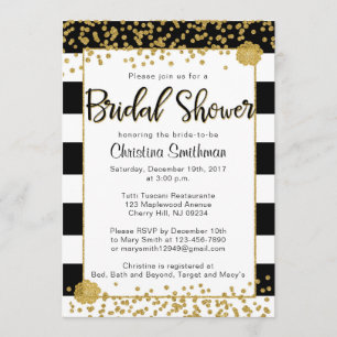Einladungen zu Black and Gold Bridal