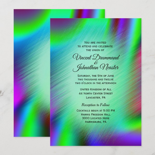 Einladungen zu Bohemischen Design-Hochzeiten (Vorne/Hinten)