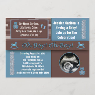 Einladungen zu Boy Baby Shower