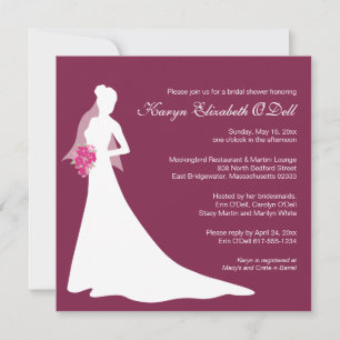 Einladungen zu Brautduschen - maßgeschneiderte