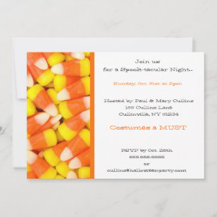 Einladungen zu Candy Corn Halloween-Party