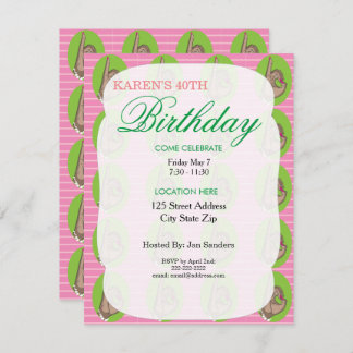 Einladungen zu einer echten hübschen Rosa Geburtst