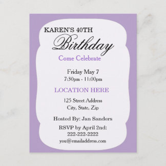 Einladungen zu einer einfachen Lavendel