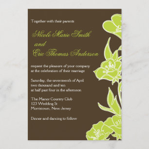 Einladungen zu einer Hochzeit mit Chartreuse und B