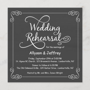 Einladungen zu Hochzeiten in der Probe