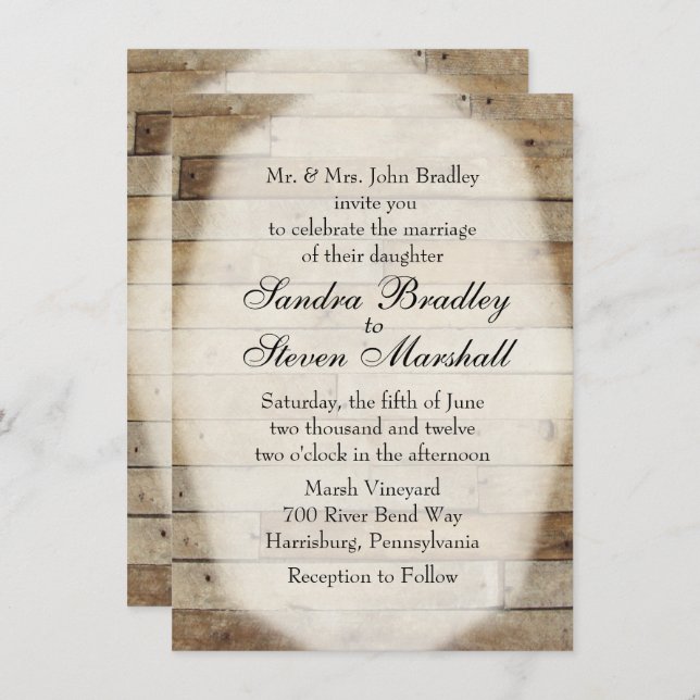 Einladungen zu Hochzeiten in Ländern (Vorne/Hinten)