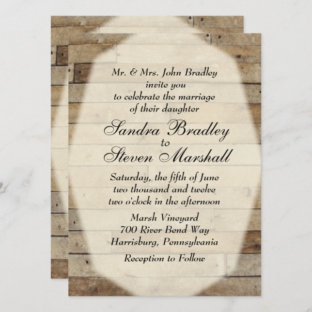 Einladungen zu Hochzeiten in Ländern (Vorne/Hinten)