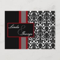 Einladungen zu Hochzeiten in Red White Black Damas
