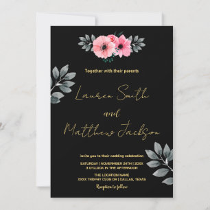 Einladungen zu Hochzeiten in Rosa