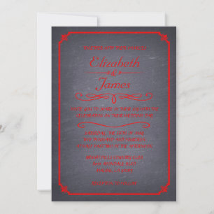 Einladungen zu Hochzeiten in Rot und Schwarz