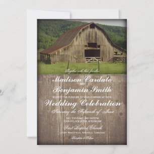 Einladungen zu Hochzeiten in rustikalen Stallgebäu