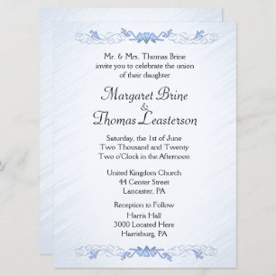 Einladungen zu Hochzeiten mit blauem Akzent