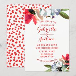 Einladungen zu Hochzeiten von Coral Red Poppy