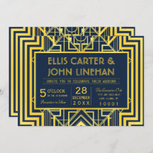 Einladungen zu Hochzeiten von Schiffen und Gold