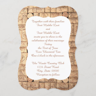 Einladungen zu Hochzeiten von Wine Corks