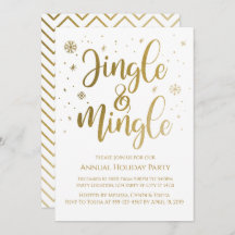 Einladungen zu Jingle und Mingle Holiday Party