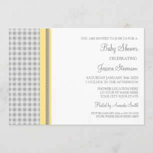 Einladungen zu Lemon Gingham Custom Baby Shower