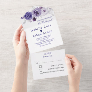 Einladungen zu Lila Hochzeiten