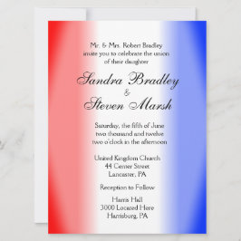 Einladungen zu Rot-Weiß- und Blauen Hochzeiten