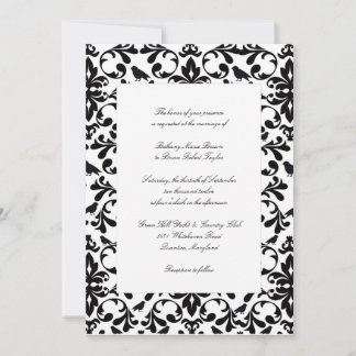 Einladungen zu Schwarz-Weiß-Hochzeiten