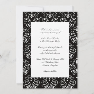 Einladungen zu Schwarz-Weiß-Hochzeiten