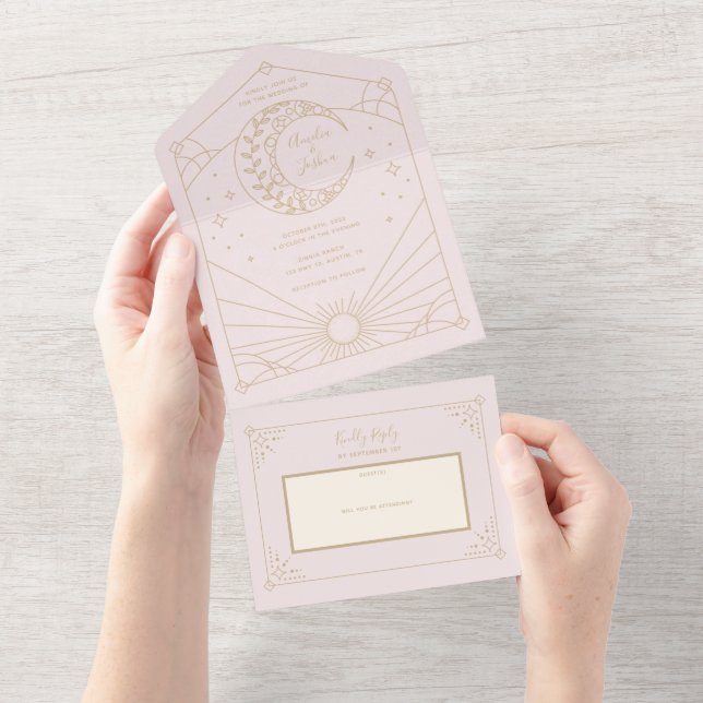 Einladungen zu Stardust Wedding (Abreißen)