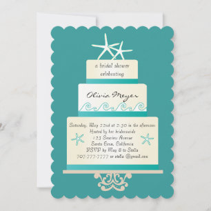 Einladungen zu Starfish Hochzeitstorte