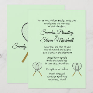 Einladungen zu Tennis Wedding Theme