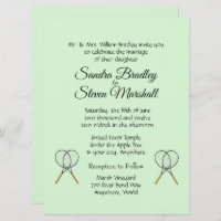 Einladungen zu Tennis Wedding Theme