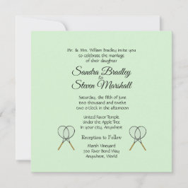 Einladungen zu Tennis Wedding Theme