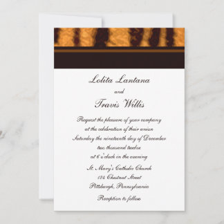 Einladungen zu Tiger Stripe Hochzeiten