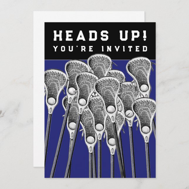 Einladungen zu Veranstaltungen des Lacrosse-Teams (Vorne/Hinten)