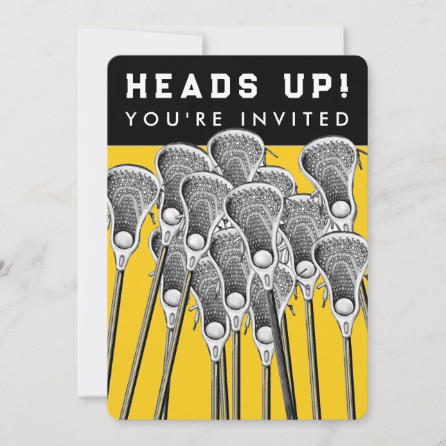 Einladungen zu Veranstaltungen des Lacrosse-Teams (Vorderseite)