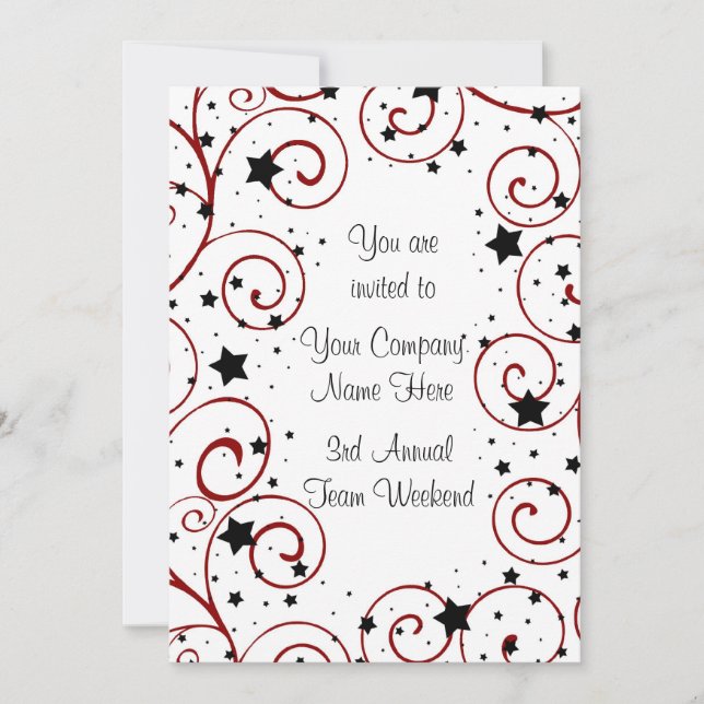 Einladungen zu Veranstaltungen in Unternehmensteam (Vorderseite)