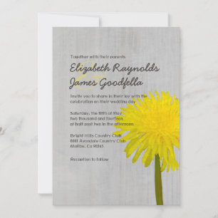 Einladungen zu Vintagen Dandelion-Hochzeiten