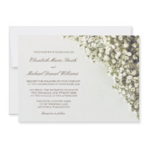 Einladungen zu Vintagen Hochzeiten in Gipskraut