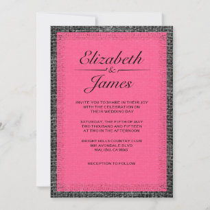 Einladungen zu Vintagen Hochzeiten in Rosa und Sch